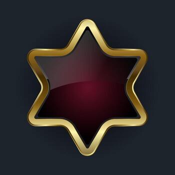 A Luxury Golden shiny Digital Icon, button with Smooth rounded edges with a lustrous gold border enclosing a deep, illustration vector