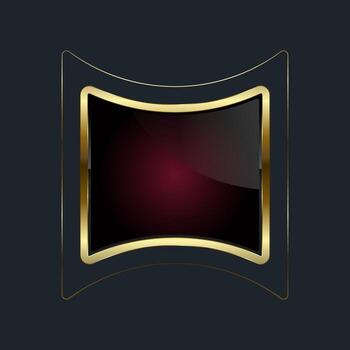 Luxury Golden Icons for Elegant shield design featuring a deep gradient core framed by polished golden edges, premium button with Smooth rounded edges. illustration vector