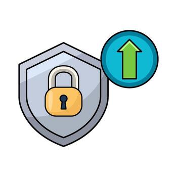 illustration of Secure Upload vector