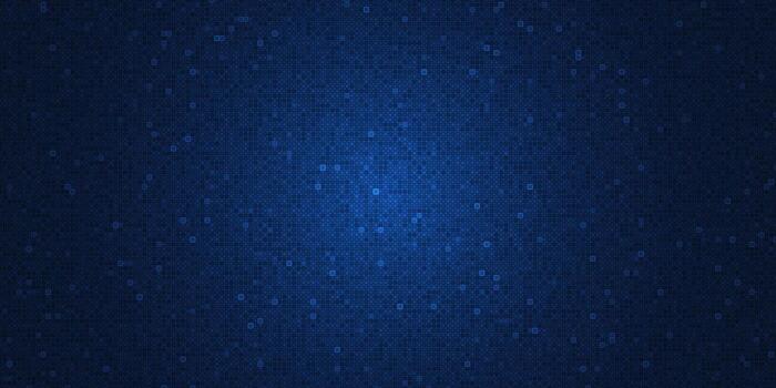 Grid pixel pattern background. Illustration element with square, geometric mosaic, texture on dark blue color. Graphic design for digital datum, technology futuristic background vector