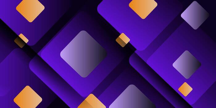 Abstract soft purple and orange overlapping squares gradient background. Simple paper cut squares pattern. EPS10. vector