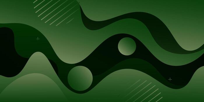 Abstract 3D green waves with shadow background pattern. Futuristic wave background. eps10 vector