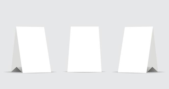 3d Mock up table tent card without a lantern vector