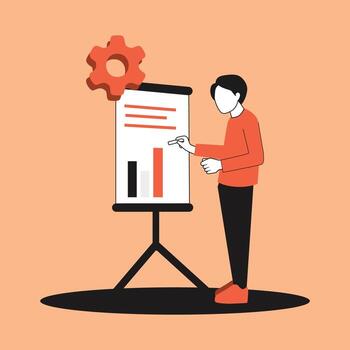 hombre pensar acerca de datos reporte vector