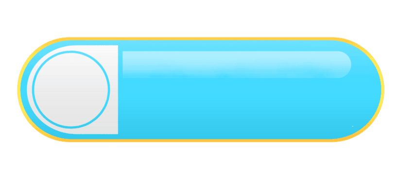 ui élément commutateur bouton avec bleu bar et blanc cercle png