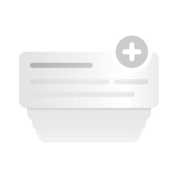 illustration of an empty list, plus sign icon, minimal flat design silhouette. add new item, empty state screen, user interface element for app or website, blank checklist, to-do list creation vector