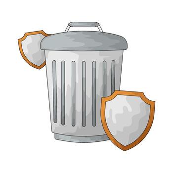 Illustration of a Secure Delete vector