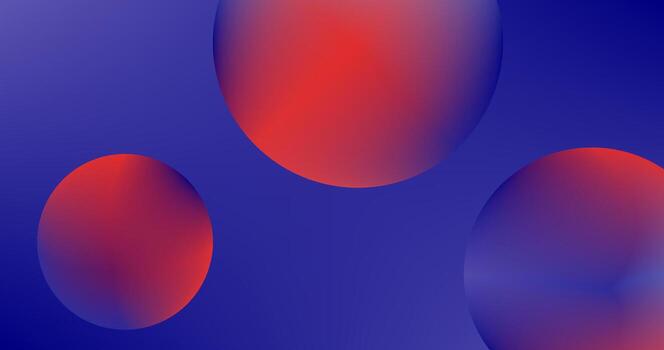 Abstract background with Gradient red and blue Circles vector