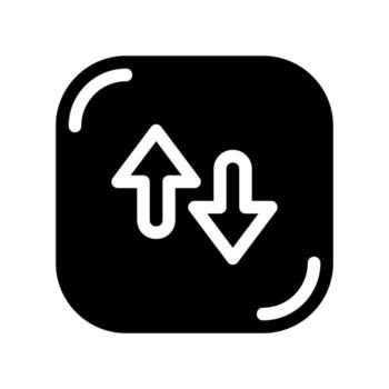 sencillo negro icono con un tema móvil red botón vector