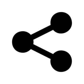 Simple black icon with a theme share, upload to another location vector