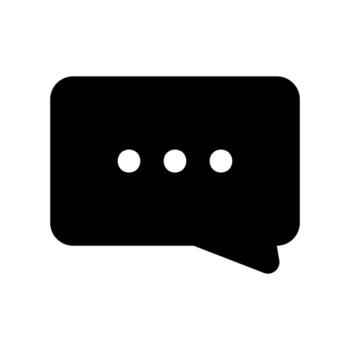 Simple black icon with a theme dialogue with a typing interlocutor vector