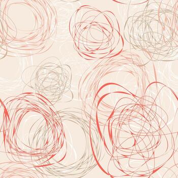 Abstract pastel color seamless pattern with scribbles vector