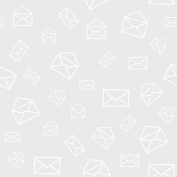 Light gray seamless pattern with outline envelopes vector