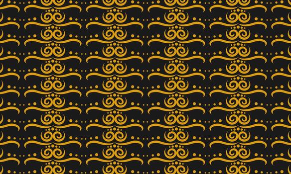 florido resumen diseño presentando repitiendo oro rollos y texturizado elementos para Rico decoración vector