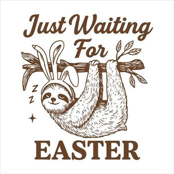 sólo esperando para Pascua de Resurrección vector