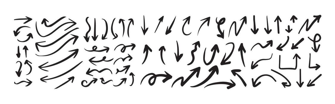 Arrow Set for Direction and Pointer Graphics vector