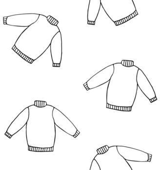 Seamless pattern of hand drawn doodle sketch sweater isolated on white background vector