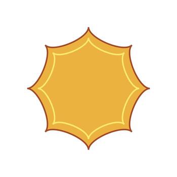 Cute bubble chat, empty bubble text with yellow color vector