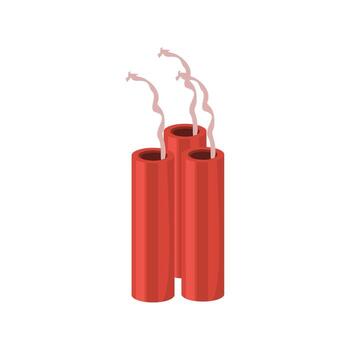 Red air firecracker cartoon element vector