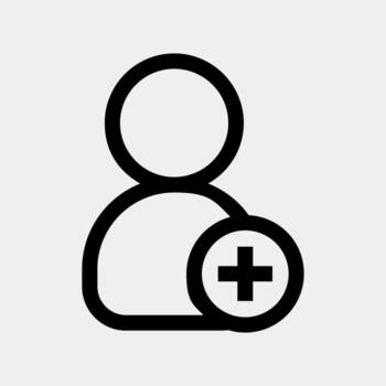 añadir usuario persona más icono vector