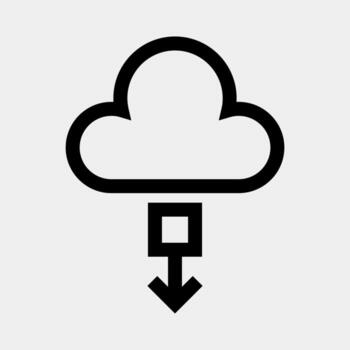 nube error advertencia icono vector