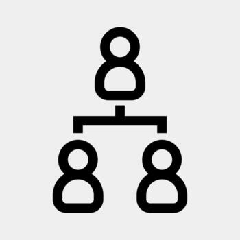 Teamwork Network Connection Icon vector