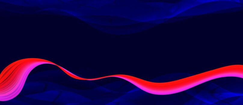 Glowing fluid wave soft curves, blending wavy lines. Flowing linear pink blue BG for tech conference forum, business covers, science themes, wine. Vibrant Creative Pattern. backdrop vector