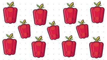 röd paprika animering bakgrund sömlös upprepa slinga video