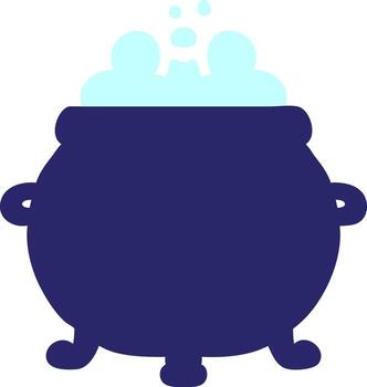 A cauldron with bubbles on top vector