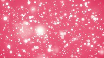 White Sparkle Particle Effect Over Pink Background And Soft Glow video