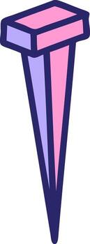A pink and purple triangle with a triangle on top vector