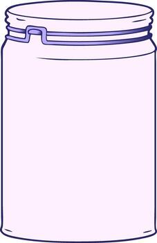 A jar with a lid on a white background vector
