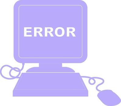 Error message on computer vector