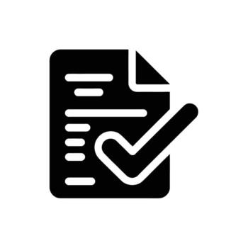 Approved Document With Tick Symbol Depicting Confirmation and Task Completion Process vector