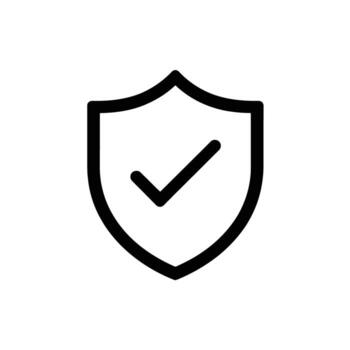 Secure Shield with Checkmark Symbolizing Protection Safety Security and Authentication Approval Verification vector