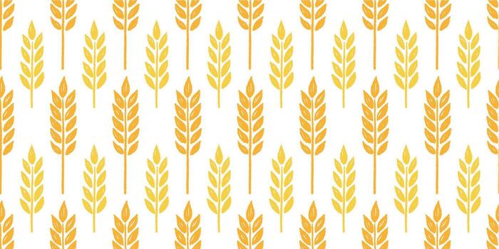 Wheat brush texture seamless pattern background. Hand drawn crayon brush abstract floral wheat seamless pattern. Floral abstract grunge hand drawn printed background vector