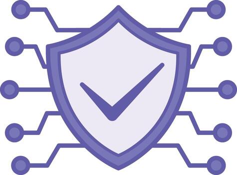 de colores digital icono. ilustración. proteccion y intimidad de digital tecnologías. concepto de datos seguridad y proteccion vector