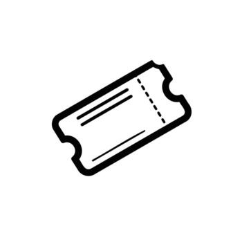 Ticket Icon for Event Admission and Entry Pass vector