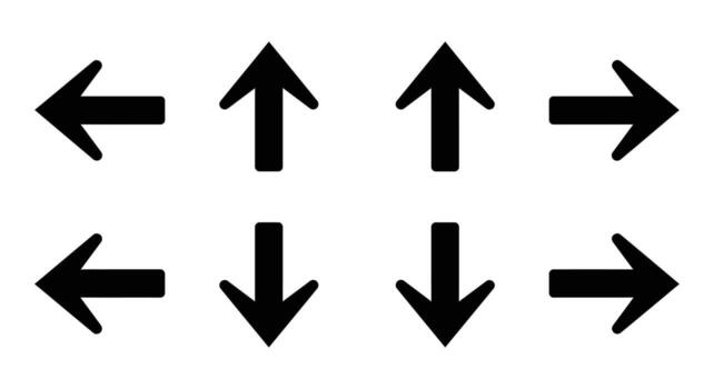 Four arrows pointing in different directions on a white background vector