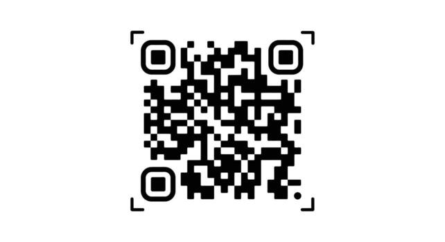 un qr código es mostrado en un blanco antecedentes vector