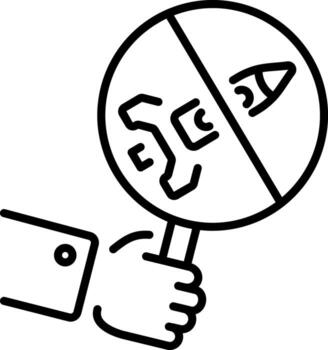 An icon of no missile designed in linear style vector