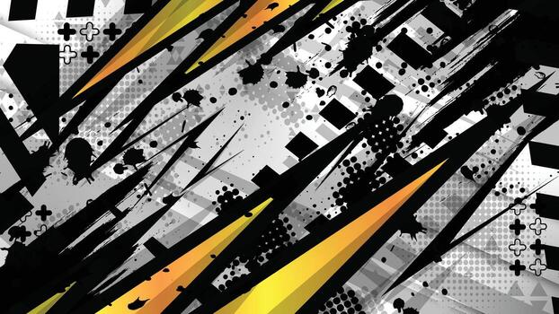 resumen antecedentes con negro y amarillo líneas vector