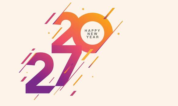 2026 new year numbers with gradient color vector
