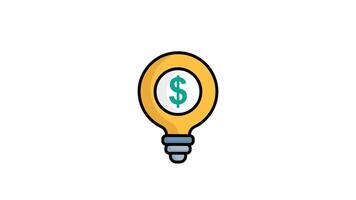 attività commerciale idea icona animato. animato icona relazionato per motivazione. adatto per utente interfaccia, fornire visivo risposta e di più. alfa canale, trasparente sfondo video