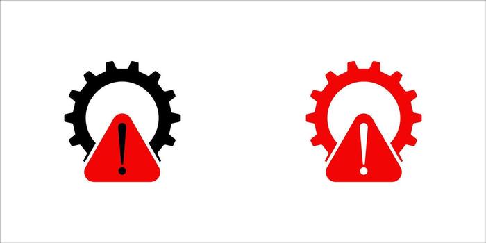System error icon set, system not working sign. illustration, eps 10 vector