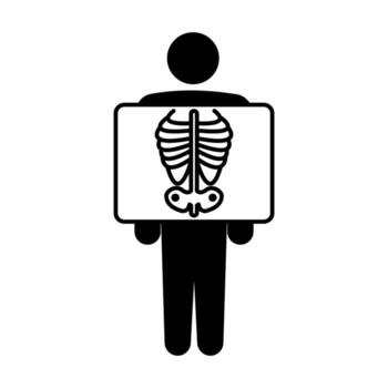 X-ray icon suitable for info graphics, websites and print media and interfaces. Line icon. vector