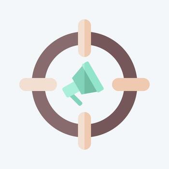 Icon Ad Targeting. related to Media symbol. flat style. design editable vector