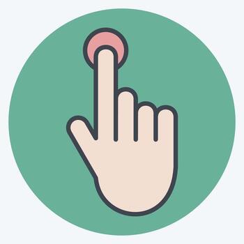 Icon Call To Action. related to Media symbol. color mate style. design editable vector