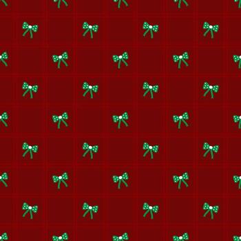 sin costura modelo con verde arco en rojo antecedentes vector