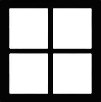 A square with four squares in it vector